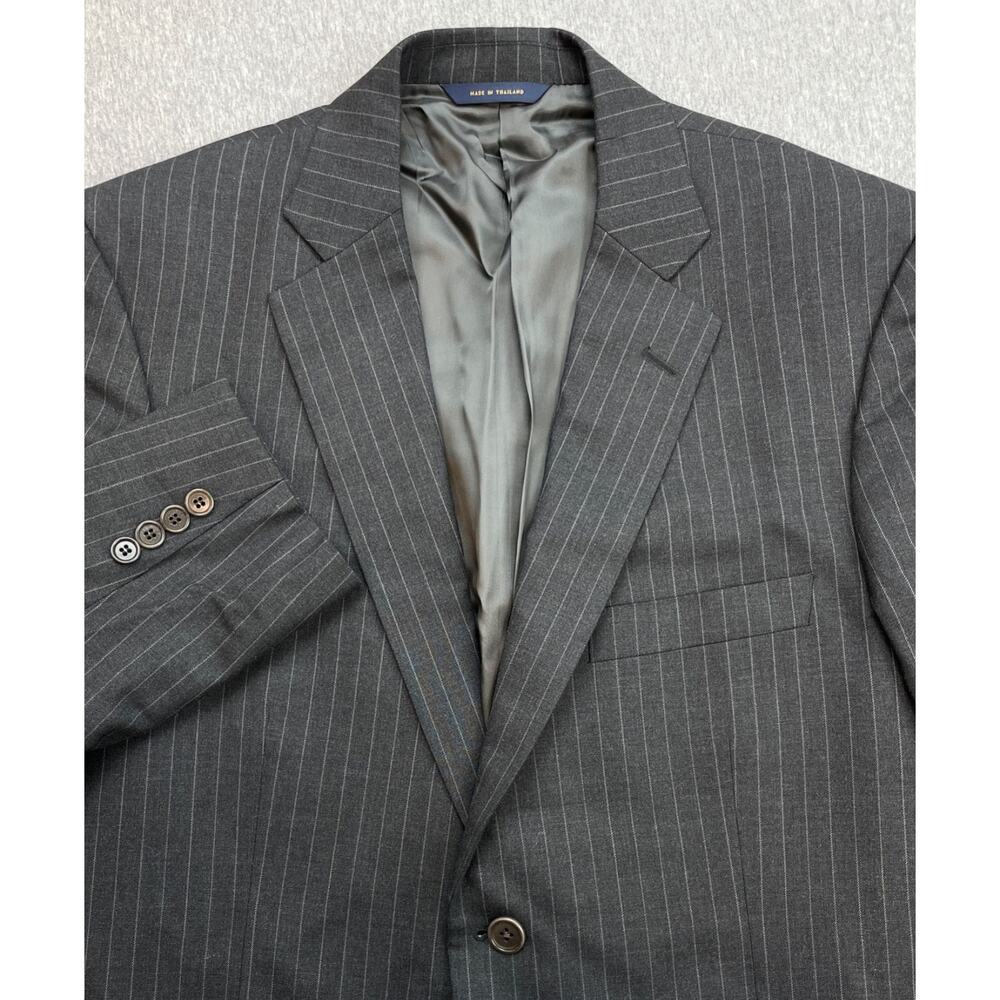 Brooks Brothers Blazer Mens 40S Gray Pinstripe Wool Blend Stretch 2-Button Lined